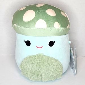 BO LYNN 🍄 FTM ☆ Blue Green Mushroom w Furry Belly Original Squishmallow ☆ NWT ☆